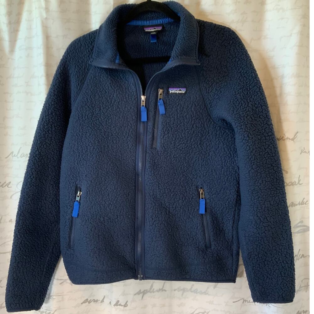 Patagonia Blue Fleece Zip-Up Jacket Size Medium Casual Outdoors Gorpcore